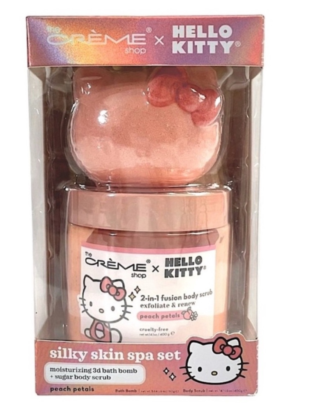 The Crème Shop x Hello Kitty Silky Skin Spa Set | Peach Petals